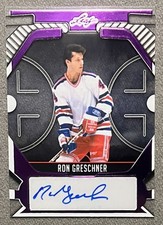 2025 Leaf Metal Legends Ron Greschner Auto PETG Purple New York Rangers #1/7