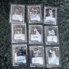 1st bowman 9 card lot autograph Felix Taveras, Christian Santana, Quincy Scott
