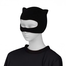 Cat Ear Knit Short Balaclava 1 Hole Face Mask