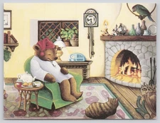 Ad Card Celestial Seasonings Sleepytime Herb Tea, Beth Hay, Chrome 5-1/4 x 4