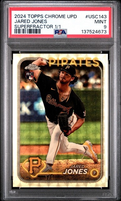 Jared Jones 2024 Topps Chrome Update Superfractor 1/1 PSA 9 Rookie Card #USC143