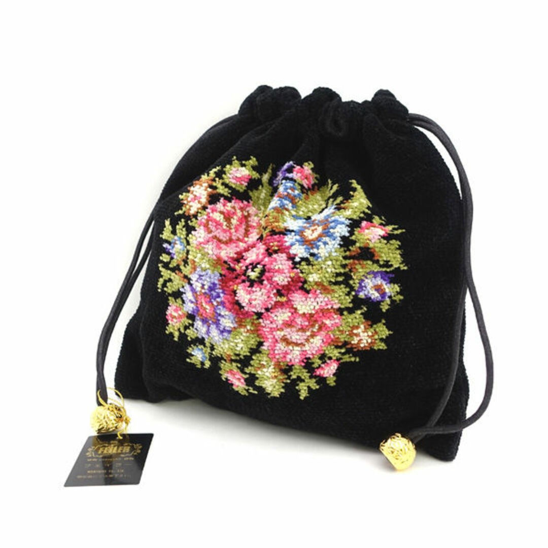 Judith Leiber FEILER Pouch Drawstring Cotton Chen… - image 1