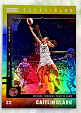 Caitlin Clark 2025 Panini Chronicled Yellow Holo Motors Thru Traffic Jams-#34