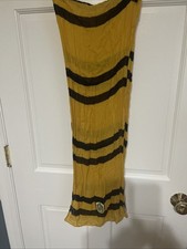 Harry Potter Hufflepuff Scarf Stripes Crest Fashion 14 By 69 Inch NWOT