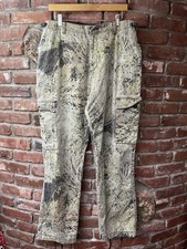 Vintage Cabelas Mossy Oak Camo Cargo Pants Size 34 X 30.5 Distressed