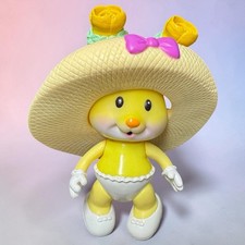 Vintage 1990s Tomy Tea Bunnies Buttercup Honey Bunny Yellow Sun Hat Figurine