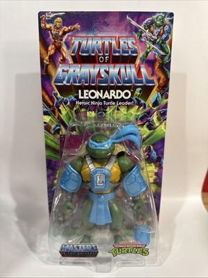 MOTU X TMNT Turtles Of Grayskull Heroic Ninja Turtle Leader LEONARDO Mattel 2023