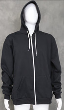 American Apparel Zip-Up Fleece Hoodie F497W SIZE 2XL COLOR BLACK