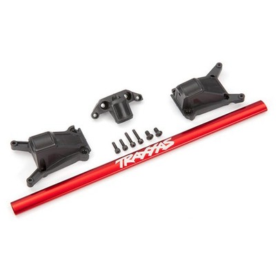 Traxxas 1/10 Rustler 4x4 VXL HD * Aluminum Chassis Brace Kit, Heavy Duty, Red *