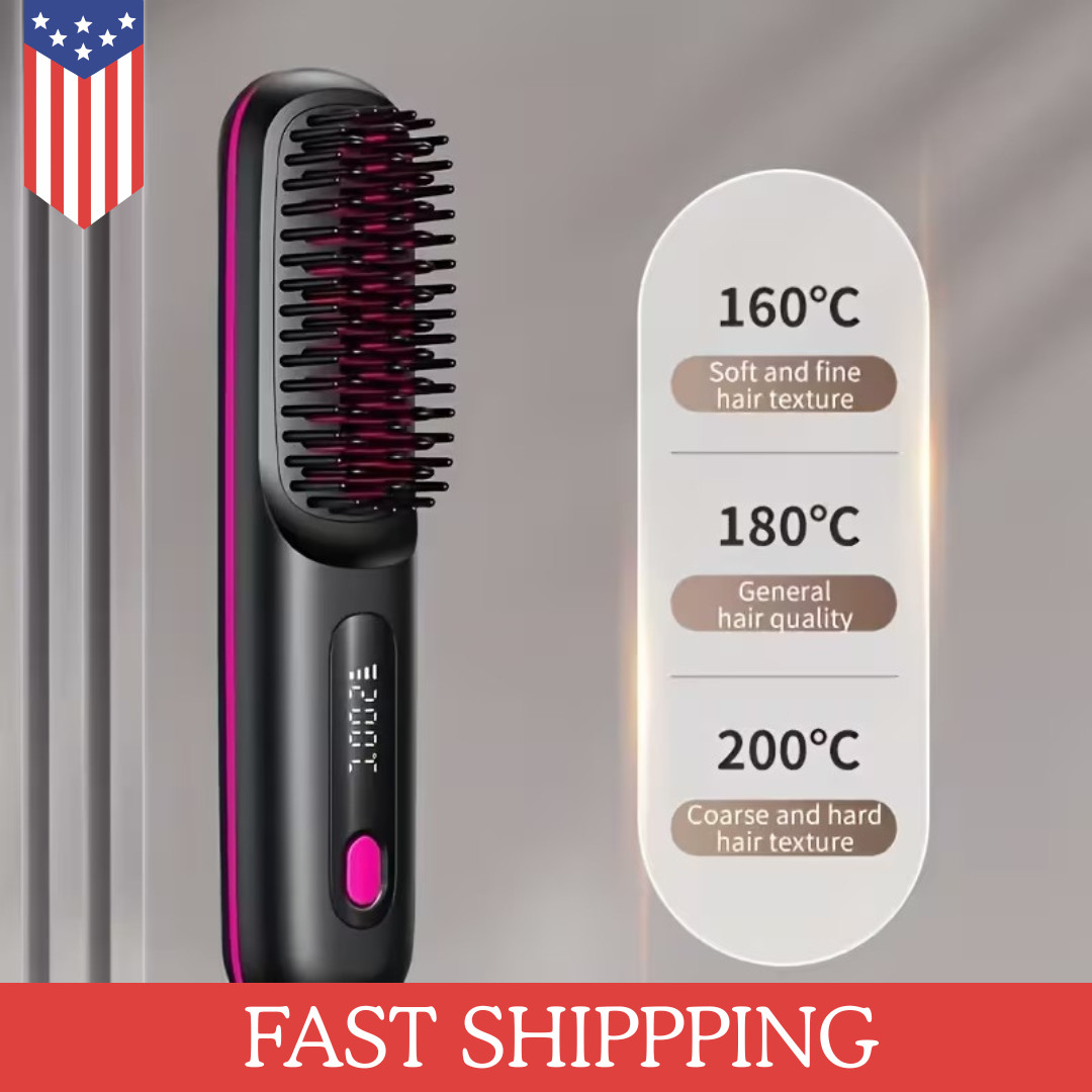 Portable Straightener Brush Go Brush Pro Cordless Hair Strai