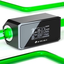 G1/4" OLED Display PC Water Cooling Flowmeter/Thermometer System Monitor, Hig...