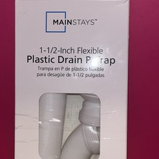 Mainstays 1-1/2 inch Flexible Complete Plastic Drain P-Trap For Kitchen / Bath