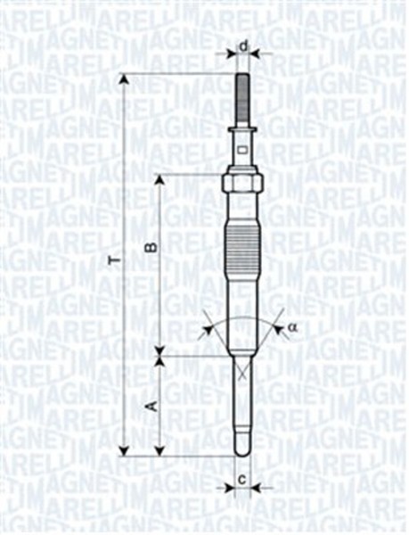 GlüHkerze Magneti Marelli 062900034304 FüR JM Hyundai LD Tucson CEE FD KIA M10X1-image