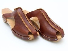 CYDWOQ Sandal Leather Wood in Brown Size 5 w/Box NWOT
