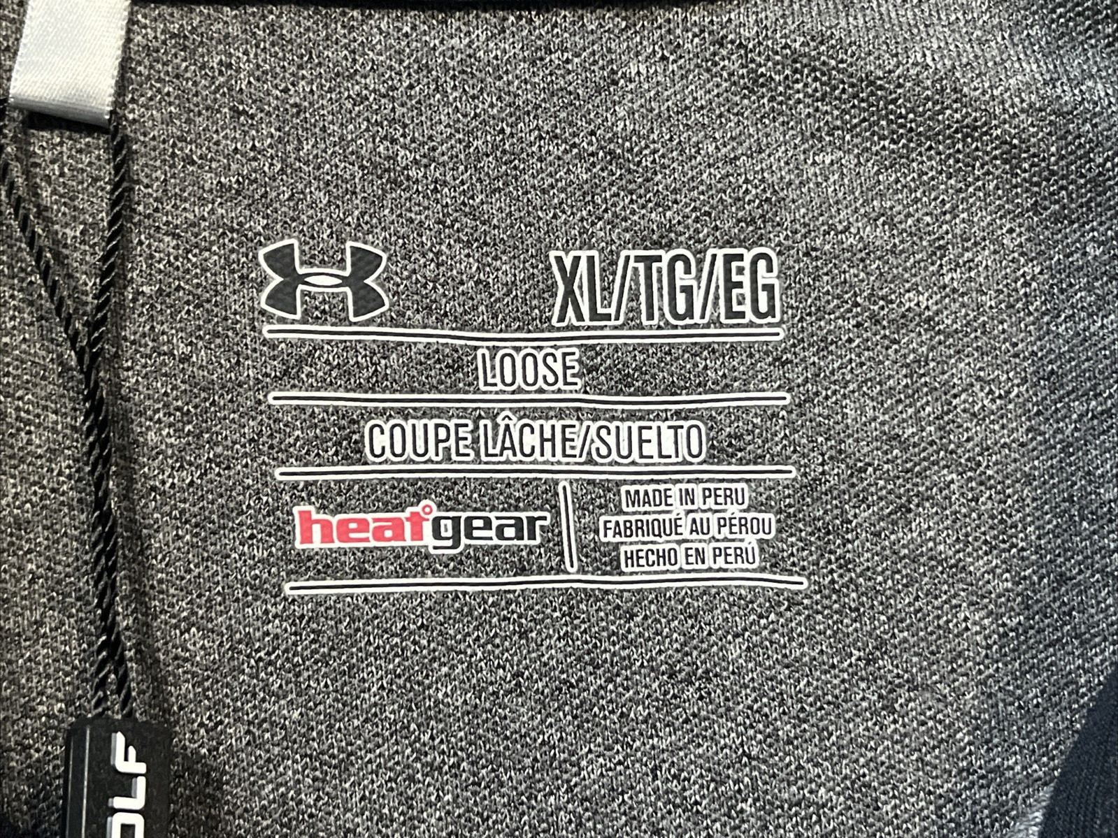 New! Under Armour Men's XL Heat Gear Gray Golf Polo Loose Fit UPF30 thumbnail 2