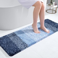 Bathroom Runner Rugs 47x17, Extra Soft Absorbent Microfiber 47" x 17" Navy