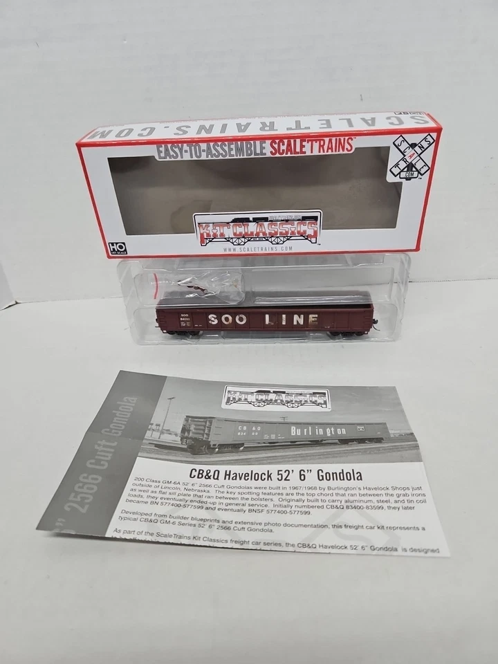 Scale Trains HO 1/87 Scale CB&Q 52' 6" GONDOLA NEW - Image 3 of 4