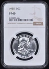1955 Proof Franklin Half Dollar 50c NGC PF69 - White & Spotless!