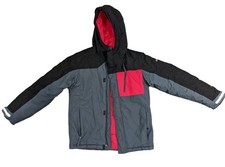 Columbia Boy s Gray and Red Hooded Coat Sz 2T