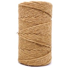 Quality 4-Ply Jute Twine - 328 Feet Heavy Duty String for Crafts  Decor