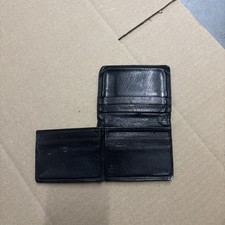 Vtg Coach Wallet Card Credit , Black Leather 3 Compartments/ Bills. Some Wear