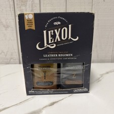 Lexol Leather Conditioner Kit Car Cleans Conditions car Interior 8oz Bottles.