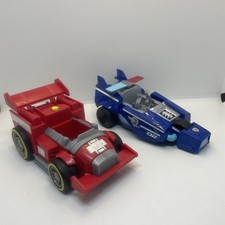 Paw Patrol Ready Race Rescue Marshall Race Car And Mighty Movie Chase Cruiser  