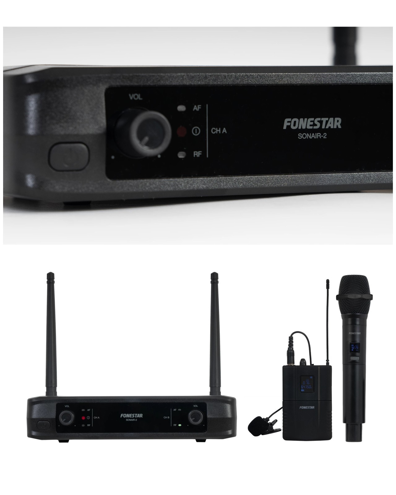 Microphone sans fil double pour karaoké et animation DJ avec micro main et serre-tête