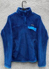 Patagonia Women's Synchilla Snap-T Fleece Pullover Blue Size M Medium Retro