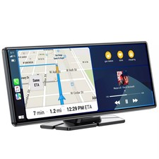 Portable 9.26in Wireless Car Stereo For Apple Carplay Android Auto Head Unit