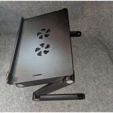 Adjustable Laptop Stand Desk w/ Dual DC Brushless Cooling Fans Foldable USB