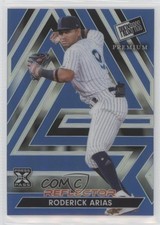 2024 Leaf Press Pass Premium Blue Prismatic Reflector 3/25 Roderick Arias 0t2