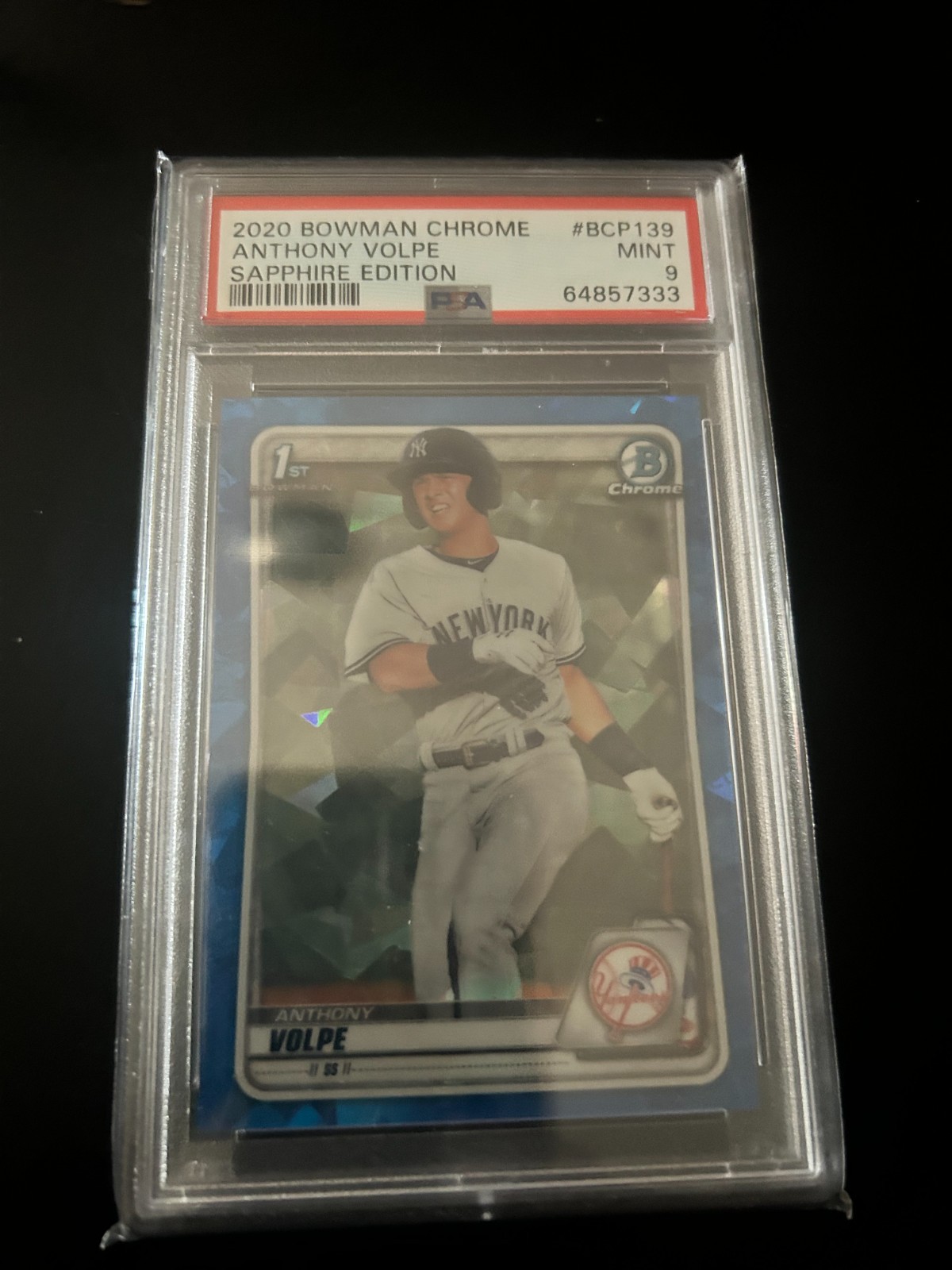 2020 Bowman Chrome Sapphire Edition Anthony Volpe #BCP-139 PSA 9 MINT