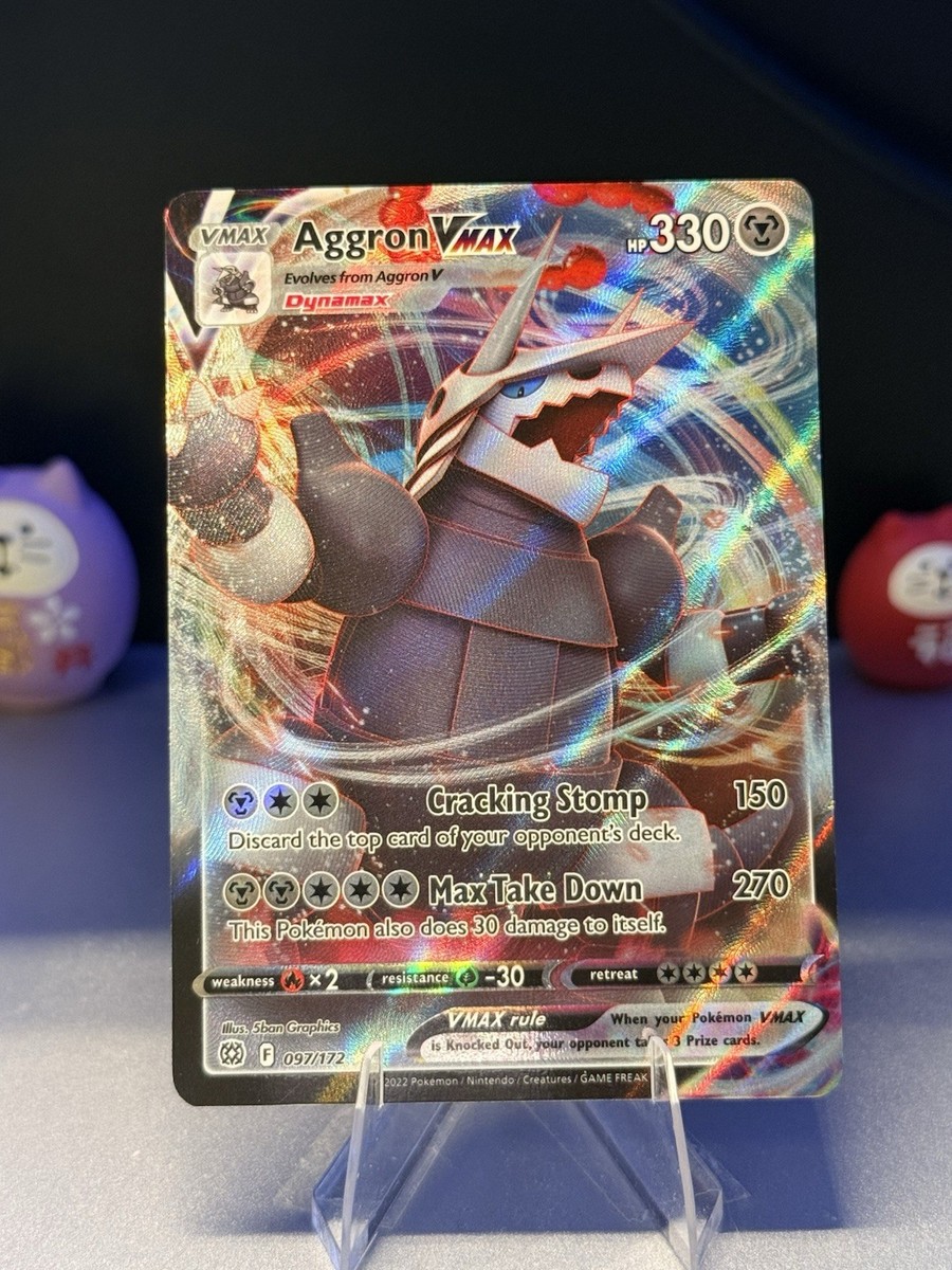 aggron vmax pokemon card 097/172 – Pokybox Weakness Fire ×2 Resistance Grass Aggron VMAX 097/172 Swsh09: Brilliant