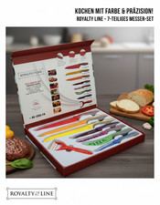 Royalty Line 7-tlg. Messerset + Sparschäler GRATIS – Küchenmesser Set NEU