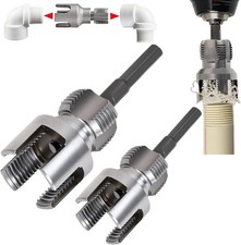 PVC Pipe Threader Kit, 2 Piece Set, 1/2" 3/4" NPT Sizes, Dual-Function Intern
