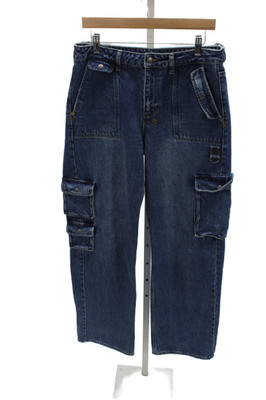 Ksubi Women Wide Leg Blue High Rise Jeans Size 27