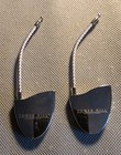 2 Padlock Shape Keychain Silvertone Heavy Stainless Steel Locking Keyrings — photo 3