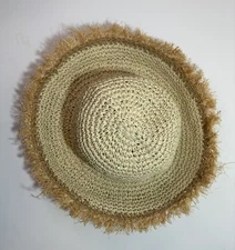 Women's Summer Floppy Adjustable Wide-Brim Sun Beach Gardening Paper Hat