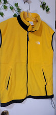 Vintage The North Face Men's XL Full Zip Fleece Yellow Made In USA Large Vest