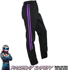 K1 RaceGear Challenger Racing Pants Kid's and Adults SFI 3.2A/1 Black/Purple