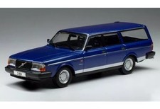 Diecast Miniature Car 1/43 Volvo 240 Polar 1988 Metallic Blue Classic Estate
