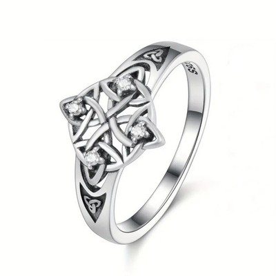 Stilvoller thailändischer Silber Cellet Trinity Ring eine elegante Ergänzung I