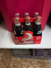 1991 Coca-Cola Christmas Santa commemorative 6 pack with full bottles