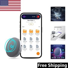Portable 128GB Audio Recorder with Magnetic Attachment - Effortless Recording