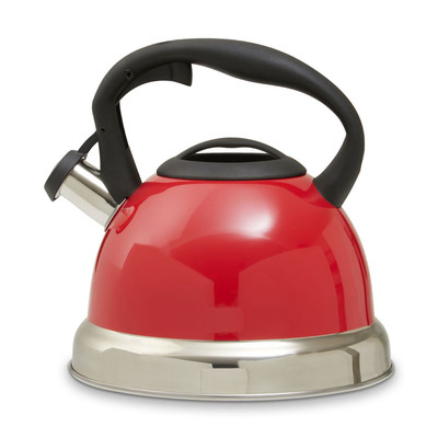 Roter Pfeifkessel 3,0L Edelstahl Tee Wasserkocher Top Camping Heizungen