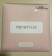 Close To My Heart My Acrylix Stamp Set D1002  The Simple Things  Sayings,Shapes.