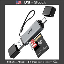 Uni SD Card Reader, High-Speed USB C to Micro SD Card Adapter USB 3.0 Dual Slots