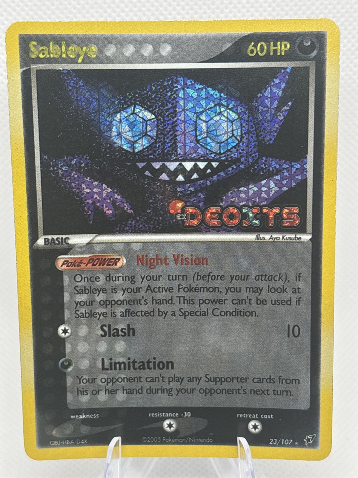 Pokemon Sableye 23/107 ex Deoxys Reverse Holo LP
