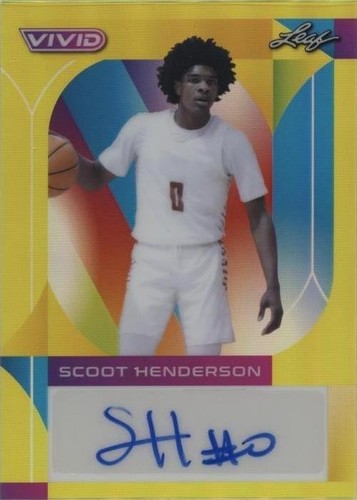 SCOOT HENDERSON 2022-23 Leaf Basketball BLUE Autograph AUTO - Only